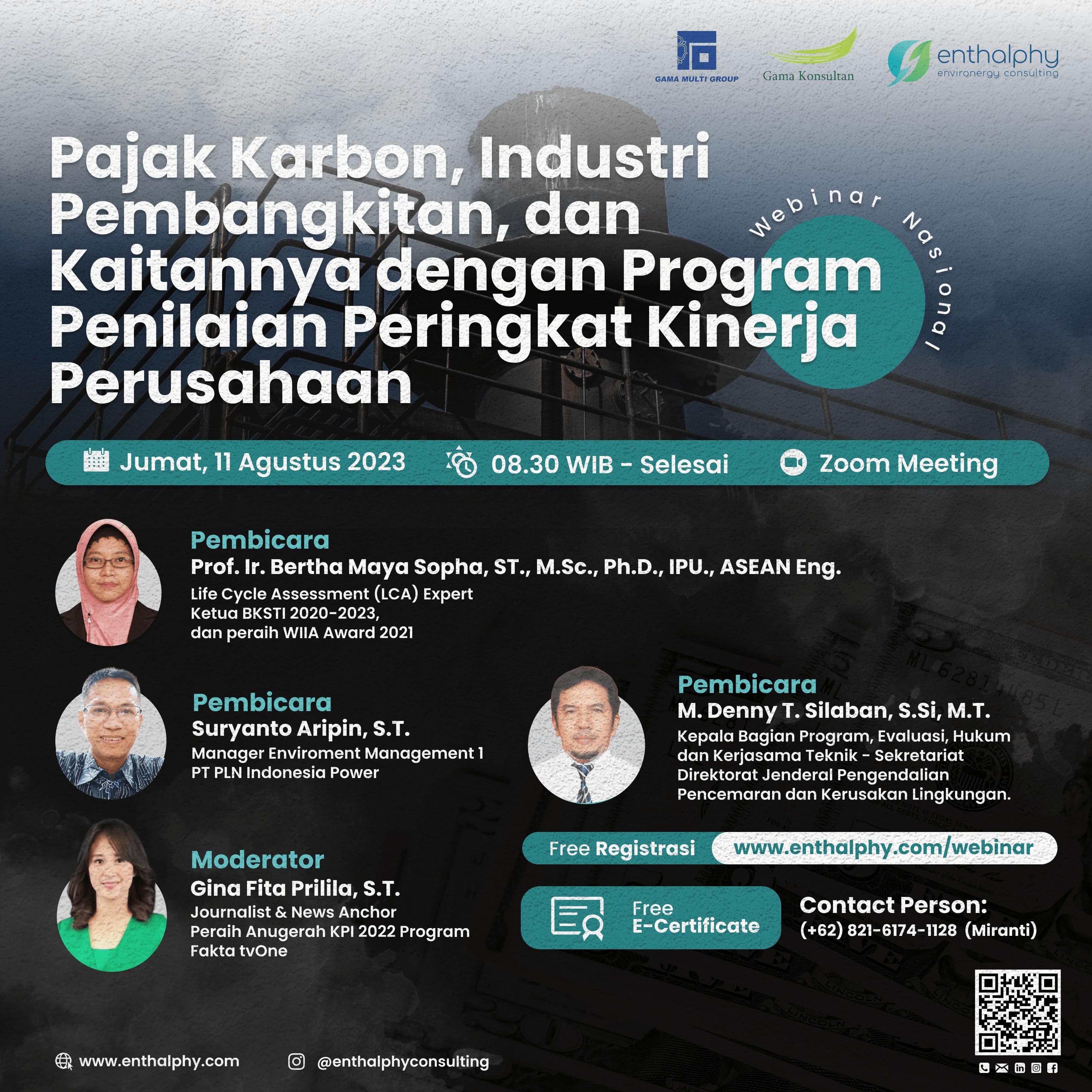 Webinar Nasional: Pajak Karbon, Industri Pembangkitan, dan Kaitannya dengan Program Penilaian Peringkat Kinerja Perusahaan